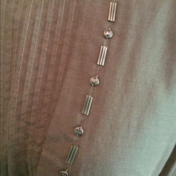 Fully lined light weight cotton dress with beading - Picture 4 of 8